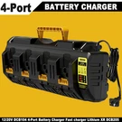 For Dewalt 12/20V DCB104 4-PORT Battery Charger Fast Lithium Xr DCB205. Fixed Price $50.00.