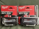 2 Pack New Milwaukee 48-11-1880 M18 High Output 18V 8AH XC8.0 Cordless Battery. Fixed Price $149.99.