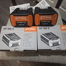 X2 Stihl Ap 500 Lithium-ion Battery 36V 8.3AH Lot Of Orange. Fixed Price $750.00.