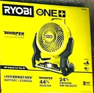 Ryobi 18V Cordless Hybrid Whisper Series 7-1/2" Fan W/2.0 Ah Battery & Charger. Fixed Price $124.99.
