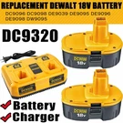 2PACK 18 Volt Xrp Battery/ Charger For Dewalt DC9096-2 DC9098 DC9099 DW9096. Fixed Price $111.00.