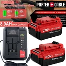 Volt 8.0AH Lithium Battery / Charger For Porter Cable Max PCC680L PCC685L. Fixed Price $65.00.