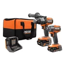 Ridgid R9208 18V Brushless 2TOOL Combo Kit Hammer Drill & Impact Driver + Batt. Fixed Price $179.97.