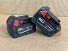 2-PACK Genuine Milwaukee 48-11-1850 M18 Xc 5.0 Ah Battery Poor Condition. Fixed Price $66.00.