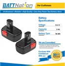 2X 14.4V 2AH Nimh Battery For Craftsman 11044, 130279002, 130251008, 1325101. Fixed Price $64.45.
