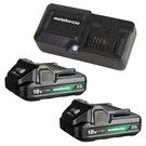 Metabo Hpt 18V Lithium Ion 2AH Batteries Charger Kit. Fixed Price $109.00.