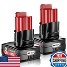 Junwood 2-PACK 8.0AH M12 Battery W/ Lcd For Milwaukee 12V Cordless Tools. Fixed Price $71.82.