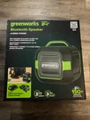 Greenworks Powerall 24V Outdoor Bluetooth Portable Speaker Hybrid With 2AH. Fixed Price $98.00.