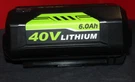 Unbranded 40V 6.0AH Lithium Ion Battery Replacement For Ryobi AO4069656. Fixed Price $29.99.