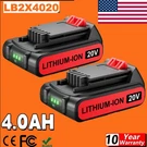 2PACK Max Lithium-ion Battery For Black And Decker Volt 4.0AH LB20 LBXR20. Fixed Price $28.99.