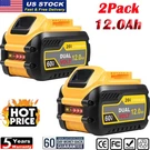 2X 12.0AH Battery For Dewalt 20V 60V DCB612 Flexvolt Li-ion DCB609-2. Fixed Price $84.99.