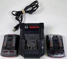 Bosch 18V Lithium BC-660 Charger &(2) Slimpack Hc Li-ion Battery Packs BAT610G. Fixed Price $42.50.