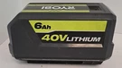 Ryobi 40V 6AH Big Battery In Good Condition As Pictured Tested And W (P10023564). Fixed Price $99.99.