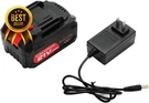 21V Lithium Battery 4.0AH Charger Adapter Led Compatible Leaf Blower. Fixed Price $35.75.