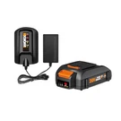 Worx WA3606, 2.0AH, Indicator, 5 Hr Charging Time 20V Battery And Charger, Bl.... Fixed Price $98.79.