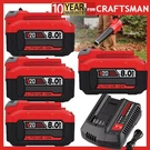 2PACK 20VOLT For Craftsman V20 8.0AH Li-ion Battery CMCB204 CMCB202 /charger. Fixed Price $64.89.