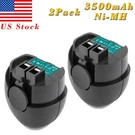 2PCS 4.8V 3.5AH Nimh Battery For Metabo 6.27270, 6.31858, Powergrip 2, Powermaxx. Fixed Price $33.91.