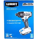 Hart HPID02B 20-VOLT Cordless Impact Driver Kit (1.5AH Battery & Charger New. Fixed Price $49.99.