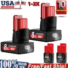 12V For Milwaukee M12 9.0AH 8.0AH Battery Lithium 48-11-2460 48-11-2440. Fixed Price $59.99.