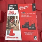 New Milwaukee 48-11-2462B M12 12V Lithium-ion Xc Battery 6.0AH 2-PACK. Fixed Price $145.00.