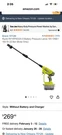 Ryobi RY18PW22A-0 Battery Pressure Lance 18V One+ 182 I/h Bar (body Only). Fixed Price $150.00.