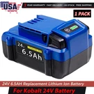 1-PACK 6.5AH Replace Battery For Kobalt 24VOLT Max Lithium-ion KB624-03 KB524-03. Fixed Price $37.99.