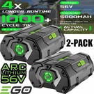 2PACK 5.0AH Battery For Ego 56VOLT BA1400 Power+ Lithium Ion BA2800T BA2240. Fixed Price $156.00.