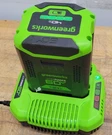 Greenworks 60V Lithium-ion Battery LB6041 And CAC801 Charging Station Used. Fixed Price $79.99.