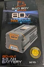 Bad Boy E-series 80V Lithium Propower 5.0 Ah Battery Oem. Fixed Price $239.00.