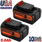 2-PACK 5.0AH 20V LB2X4020 Lithium Battery For Black And Decker LBXR20B-2. Fixed Price $36.98.