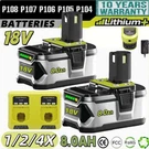 8.0AH 18V Lithium-ion For Ryobi P108 P100 One Plus High Capacity Battery. Fixed Price $68.99.