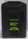 Greenworks 80V Lithium 2.0AH Rechargeable Li-ion Battery Model: BAB740. Fixed Price $37.99.