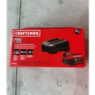 Craftsman V20 20V 5AH Lithium-ion Battery & Fast Charger Kit CMCB205-CK. Fixed Price $75.00.