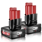 Junwood Upgraded 2PACK 8.0AH Replacement For Milwaukee Battery Lithium 12V. Fixed Price $52.63.