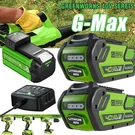 6.0AH 29282 For Greenworks Volt 8.0AH Lithium G-max Battery/charger 29462. Fixed Price $88.99.