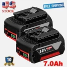 2X For Bosch Professional Gba 18V 7.0AH Lithium-ion Battery BAT609 BAT620 BAT610. Fixed Price $55.91.