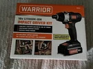 Warrior 58523 18V 1.3AH Lithium-ion Battery Long Run Time Impact Drive Kit. Fixed Price $49.99.