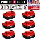 High-output 8.0AH Battery 20V For Porter Cable Lithium Max PCC682L PCC681L. Fixed Price $69.22.