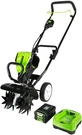 Greenworks Pro 80V Inch Cultivator With 2AH Battery And Charger, TL80L210, Bl. Fixed Price $775.80.