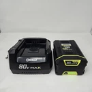 Kobalt 80V Max Lithium Ion 2.0AH Battery KB280-06 & Charger Krc 30-06. Fixed Price $125.00.