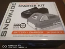 Snow Joe Max 2.0AH Starter Pack 2.0-AH Battery + Charger 24V-2AMP-SK1R. Fixed Price $44.00.