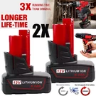 2PACK For Milwaukee 48-11-2460 12V Lithium 6.0AH Extended Capacity Battery. Fixed Price $26.99.