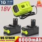 8.0AH Lithium-ion Battery 2PACK For Ryobi 18V P108 P107 P103 Cordless Tools. Fixed Price $25.99.