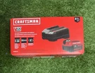 New Craftsman V20 5AH Lithium-ion Battery And Charger Starter Kit CMCB205-CK. Fixed Price $64.95.
