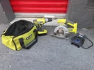 Ryobi P271 18V Cordless Drill/driver & Circular Saw 2-TOOL Kit W/ Battery. Fixed Price $78.00.