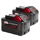 2PCS 12.0AH 18V For Milwaukee M18 Lithium Battery 48-11-1852 48-11-1830. Fixed Price $52.11.