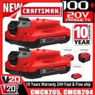 2PACK For Craftsman V20 Volt Max 2.0AH Li-ion Battery CMCB204 CMCB202 CMCB201. Fixed Price $29.00.