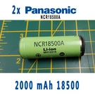 2X New Genuine Panasonic NCR18500A 2000MAH / 18490 Lithium Battery. Fixed Price $21.72.