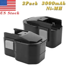 2X Creabest 14.4V 3000MAH Battery For Milwaukee 48-11-2230 48-11-2200 48-11-2232. Fixed Price $55.90.