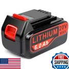 Djsanu 20V Max 6.0AH Li-ion Replacement Battery For Black & Decker Power Tools. Fixed Price $42.10.